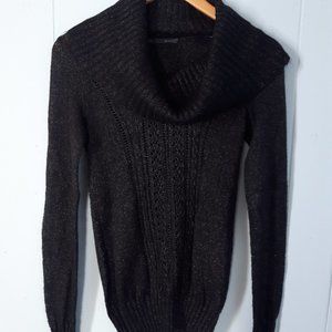 Black Cowl Neck Women's Sweater